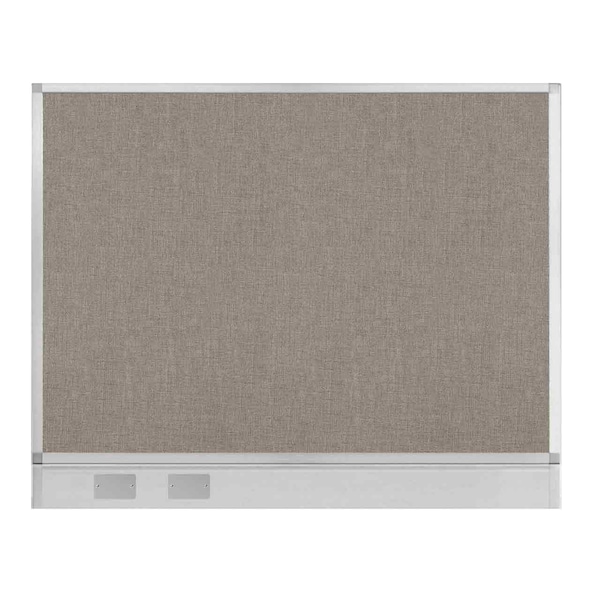 Versare Hush Panel Configurable Cubicle Partition 5' x 4' Warm Pebble Fabric W/ Cable Channel 1812542 - main